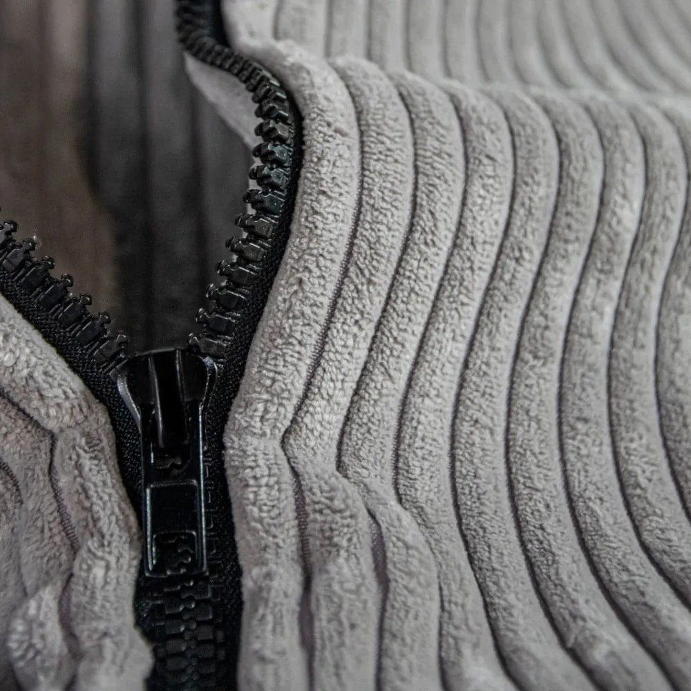 Svetlosivý menčestrový detský sedací vak Cocoon 100 – SLOWDOWN