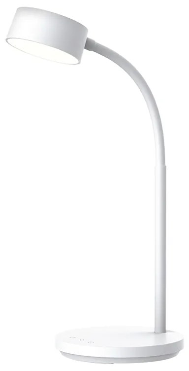 SOLIGHT LED stolná lampička, 4,5 W, 300lm, 3CCT, biela, podstavec