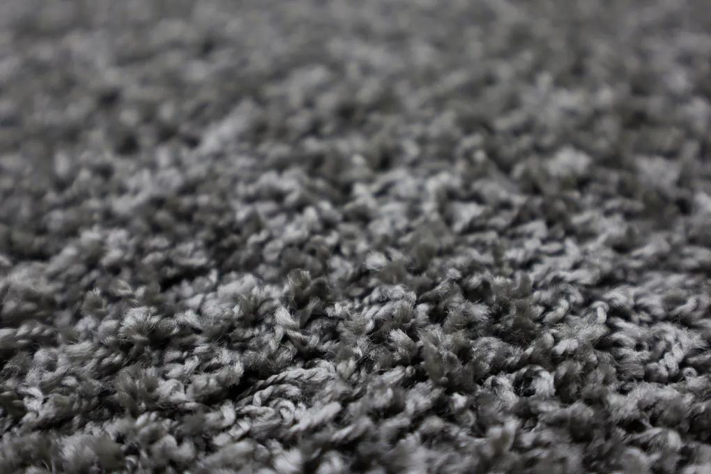 Vopi koberce Kusový koberec Color Shaggy sivý štvorec - 400x400 cm