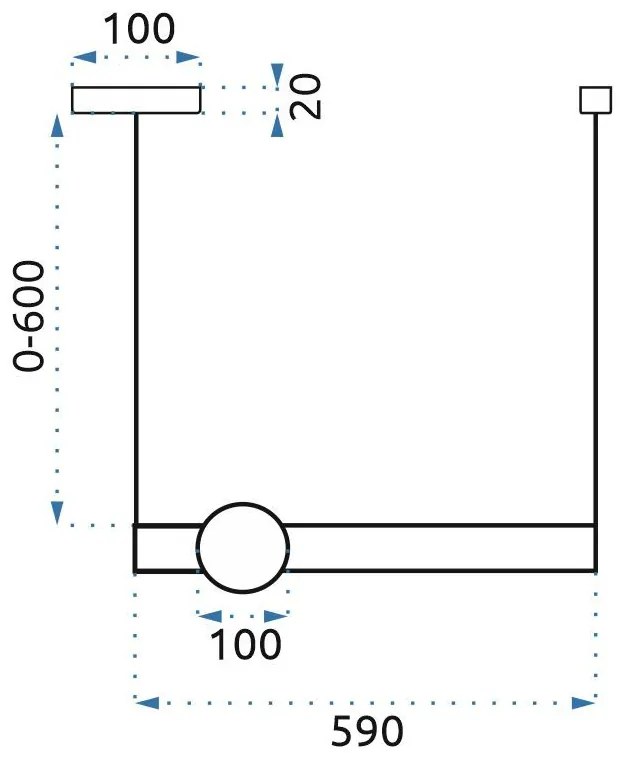 Toolight - LED stropné svietidlo 60cm 12W APP478-CP, zlatá-biela, OSW-00610