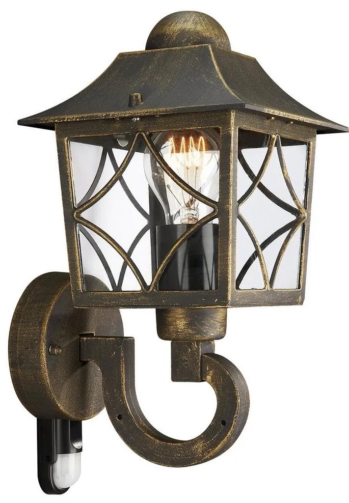 Philips 1747842PN - Vonkajšie nástenné svietidlo so senzorom 1xE27/60W/230V IP44