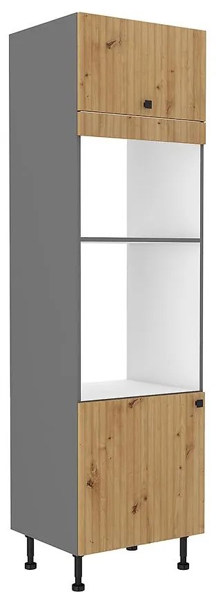 Kuchynská skrinka AVA dub artisan/antracitová 60dpm-215 2f