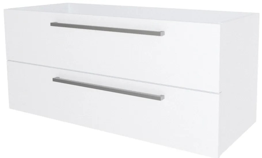 Mereo Bino, kúpeľňová skrinka 121 cm, Multidecor, Biela vysoký lesk perlička, MER-CN693SBIEL