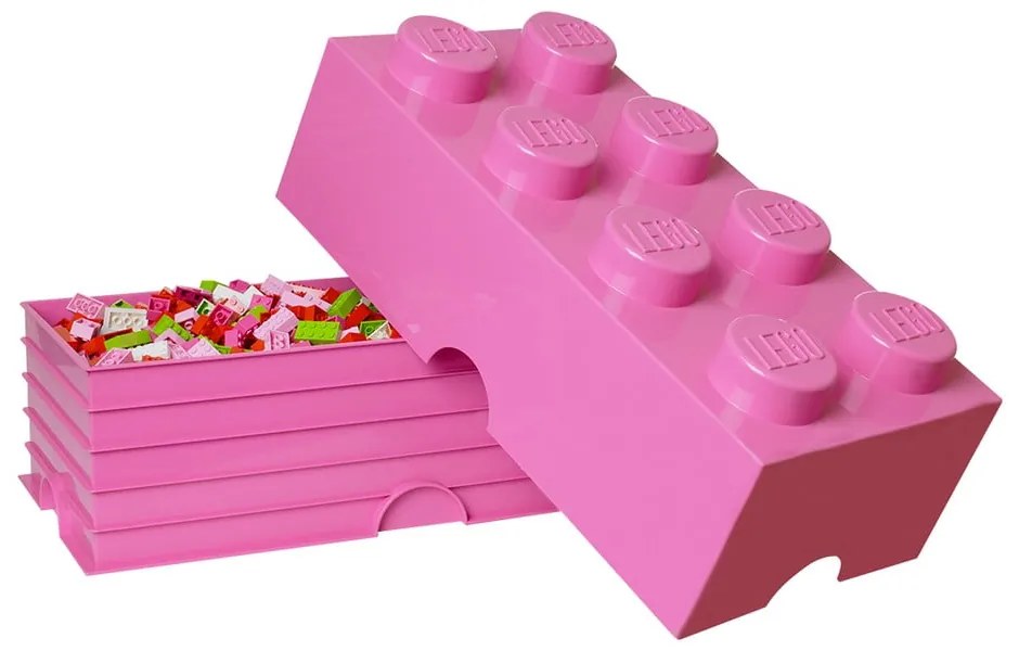 Tmavoružový úložný box LEGO®