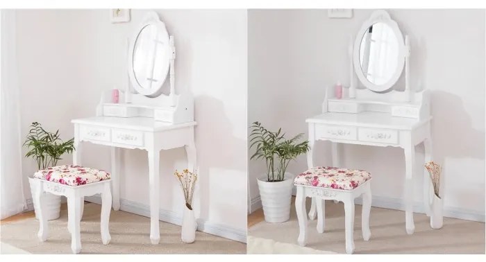 ShopJK TOALETNÝ STOLÍK TL01 ROSE