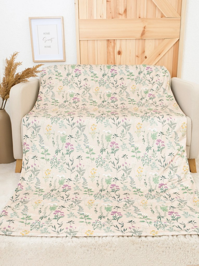 Deka mikroplyš Digital 150 × 200 cm – Bianca béžová