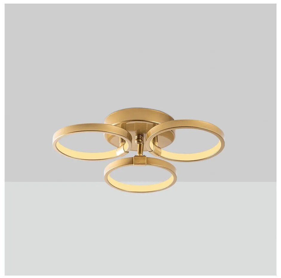 LED stropné svietidlo v zlatej farbe ø 17 cm Halka – Opviq lights