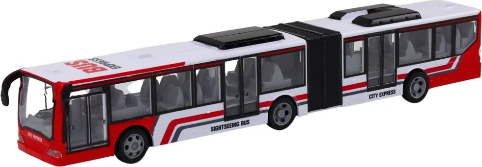LEAN Toys Mestský autobus s diaľkovým ovládaním RC, červeno-biely