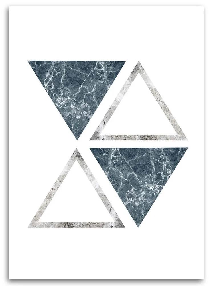 Gario Obraz na plátne Abstraktné mramorové trojuholníky Rozmery: 40 x 60 cm