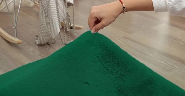 Protišmykový koberec RABBIT fľaškovo zelený kruh