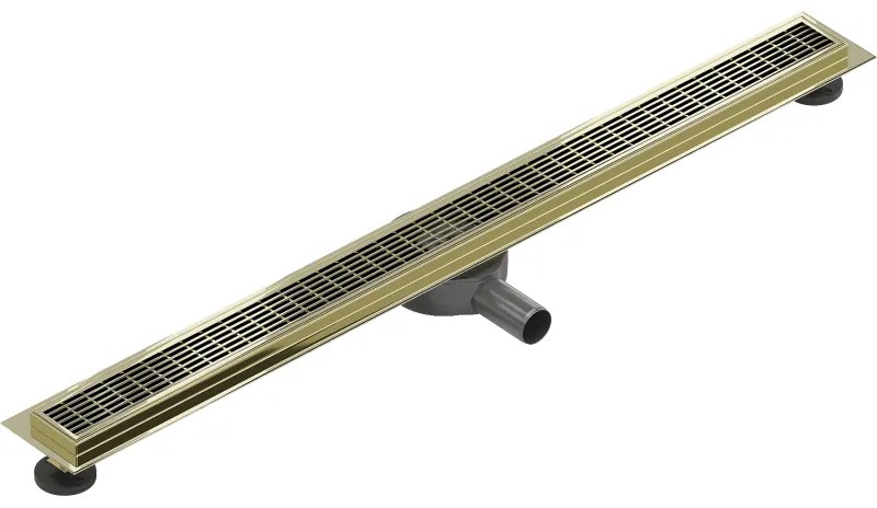 Mexen Flat 360°, nerezový sprchový žľab vzor M33 100 cm, zlatá lesklá, 1533100-40