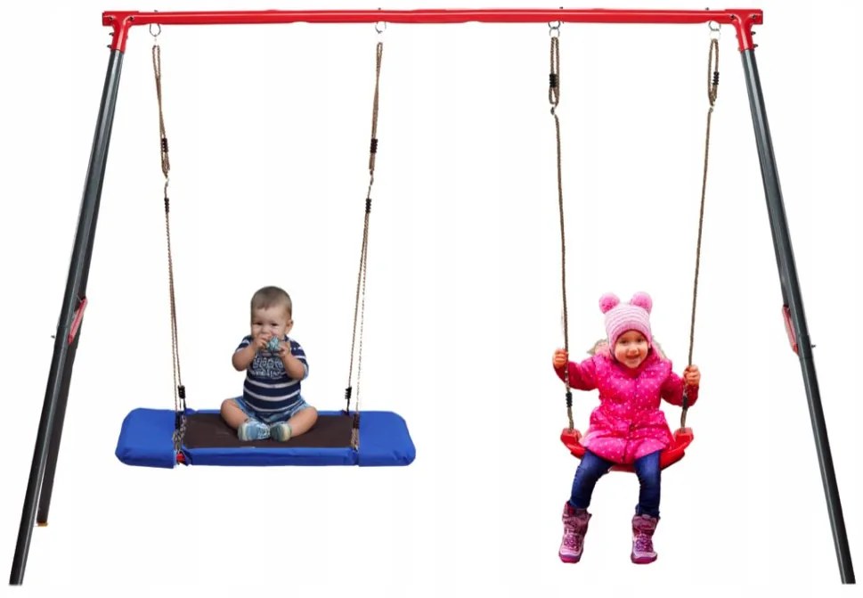 Detská záhradná hojdačka s bocianím hniezdom