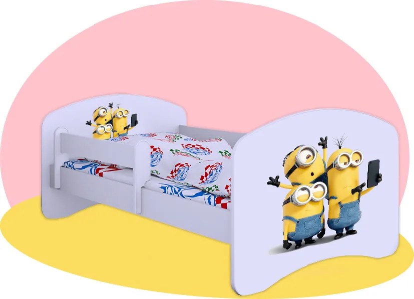OR Mimoni - detské postele Hobby 140x70 Variant úložný box: S úložným boxom