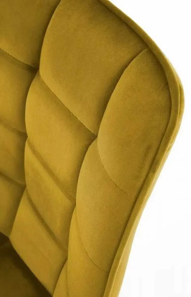 LuxuryForm DESIGN Jedálenská stolička ORLEN VELUR - žltá