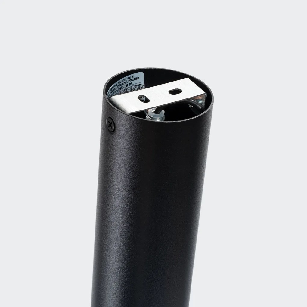 Stropné svietidlo Nero, 1x čierne kovové tienidlo, (22,5 cm), ch