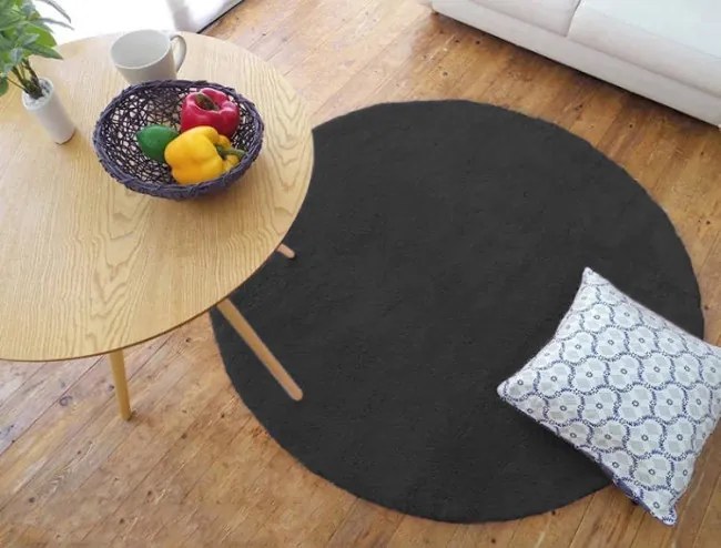 Protišmykový koberec RABBIT sivý kruh