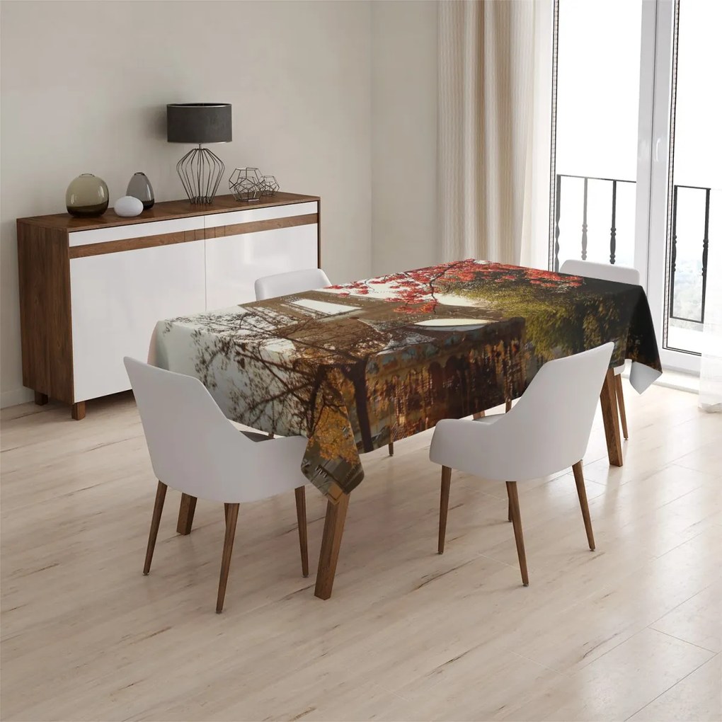 Sablio Obrus Eiffelova veža  a červený strom - 90x90 cm