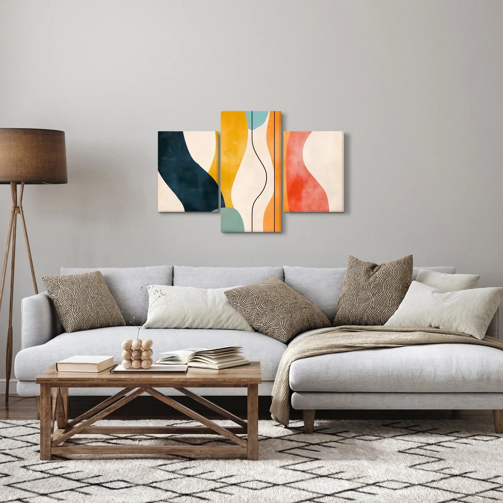 Obraz - Minimalistická farebná ilustrácia II. (90x60 cm)