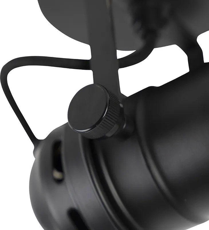 Priemyselné štúdiové reflektorové svetlo čierne GU10 s klapkami - Movie