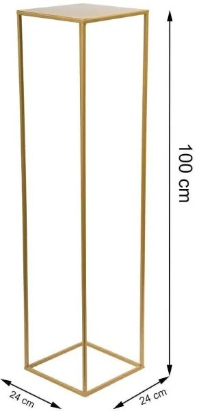 Stojan na kvety 100x24 cm zlatá