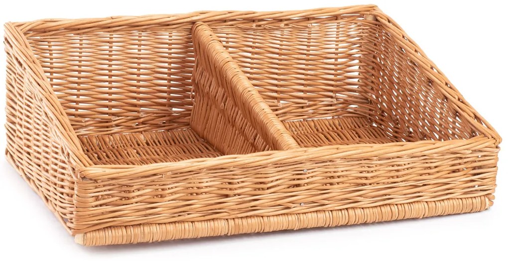 Pletený košík s priehradkou Moleiro VI.š. 60 x h.40 x v. 10/20(cm)