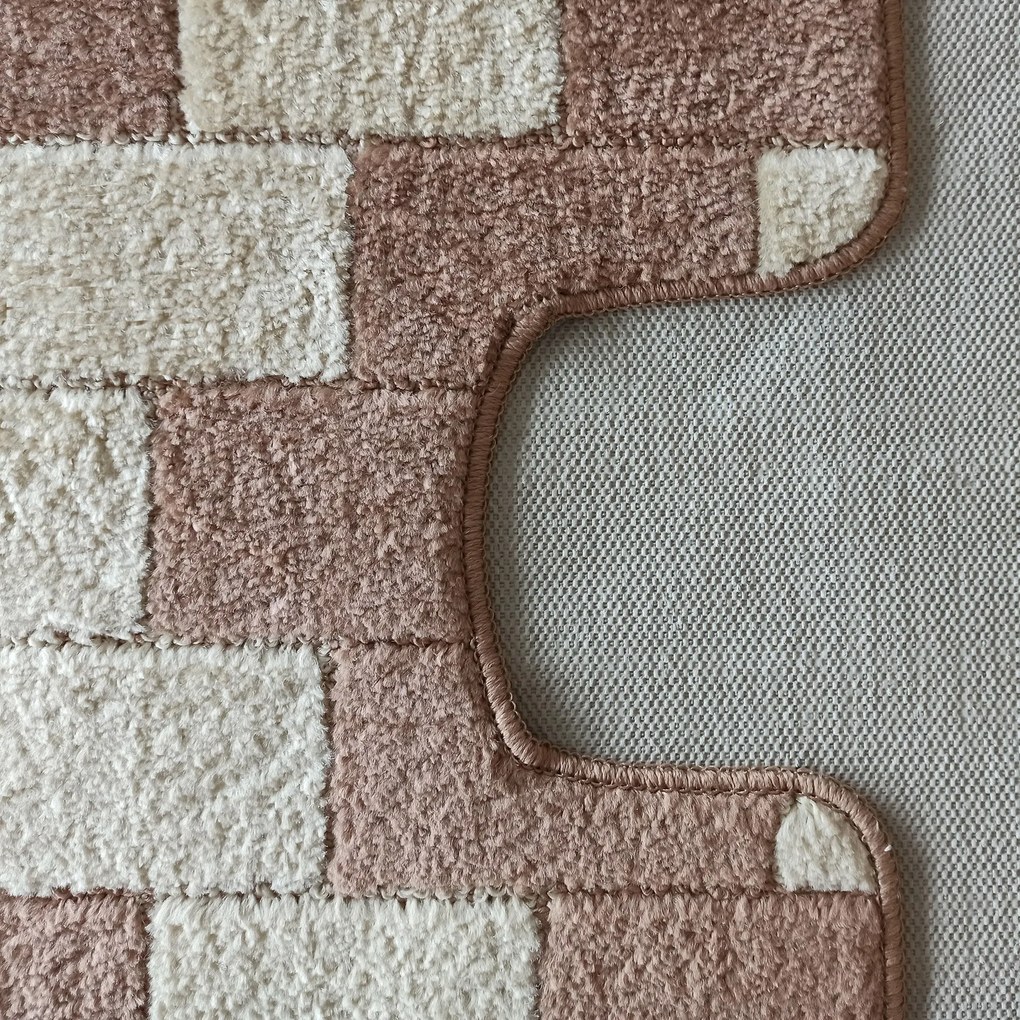 DY Kúpeľňová sada koberčekov s výrezom Bornova XL - béžová