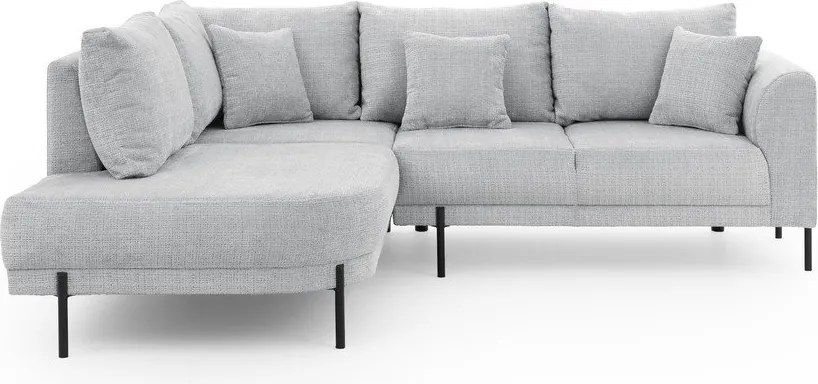 Svetlosivá ženilková rohová pohovka (ľavý roh/do L) Mauris – Ropez