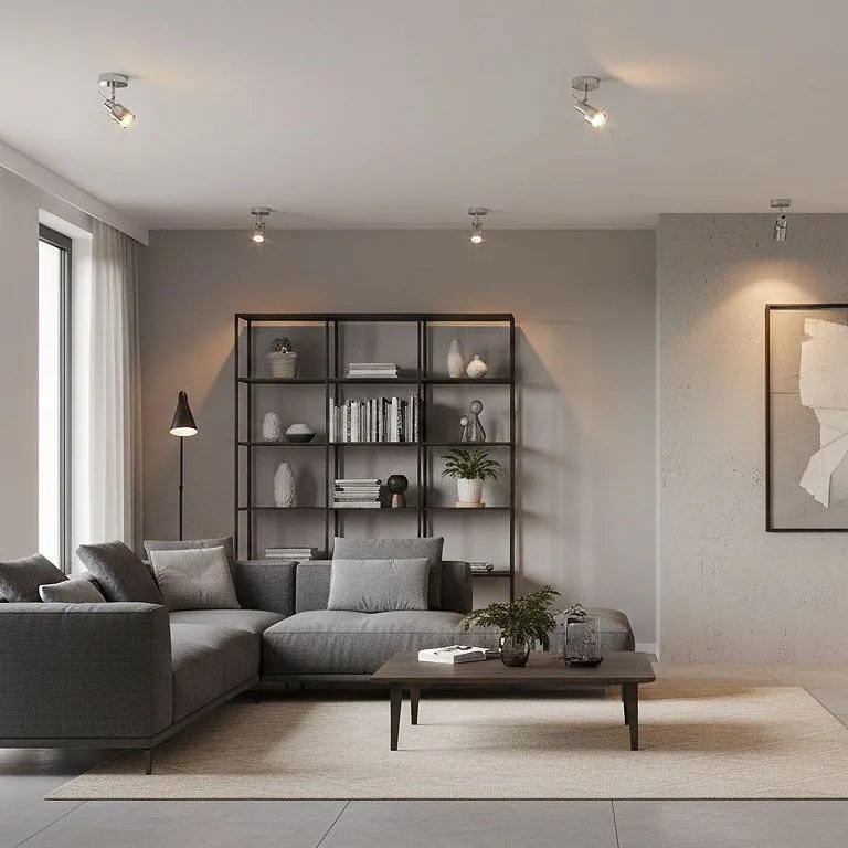 Toolight - Stropná/nástenné svietidlo, reflektor 1xGU10 392197, chrómová, OSW-08481