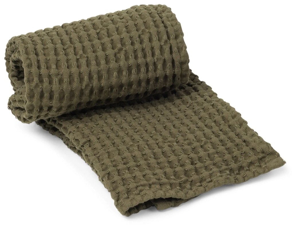 Ferm Living Uterák z organickej bavlny Olive 50 x 100 cm