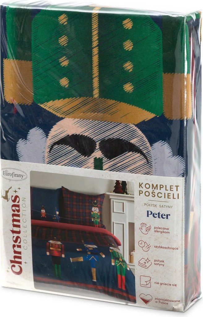 VIANOČNÉ OBLIEČKY Z MIKROVLÁKNA PETER 160X200 CM, 2KS 70X80 CM VZOROVANÉ
