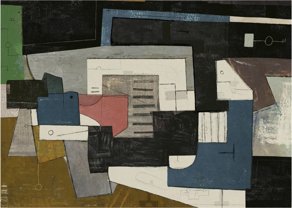 Obraz - Abstrakcia, kubizmus (70x50 cm)