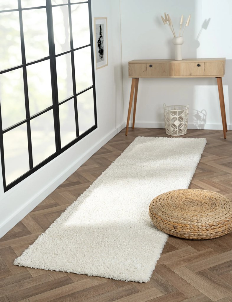 Behúň My Shaggy creme, 80x300, biela, chodba / predsieň, My Flair