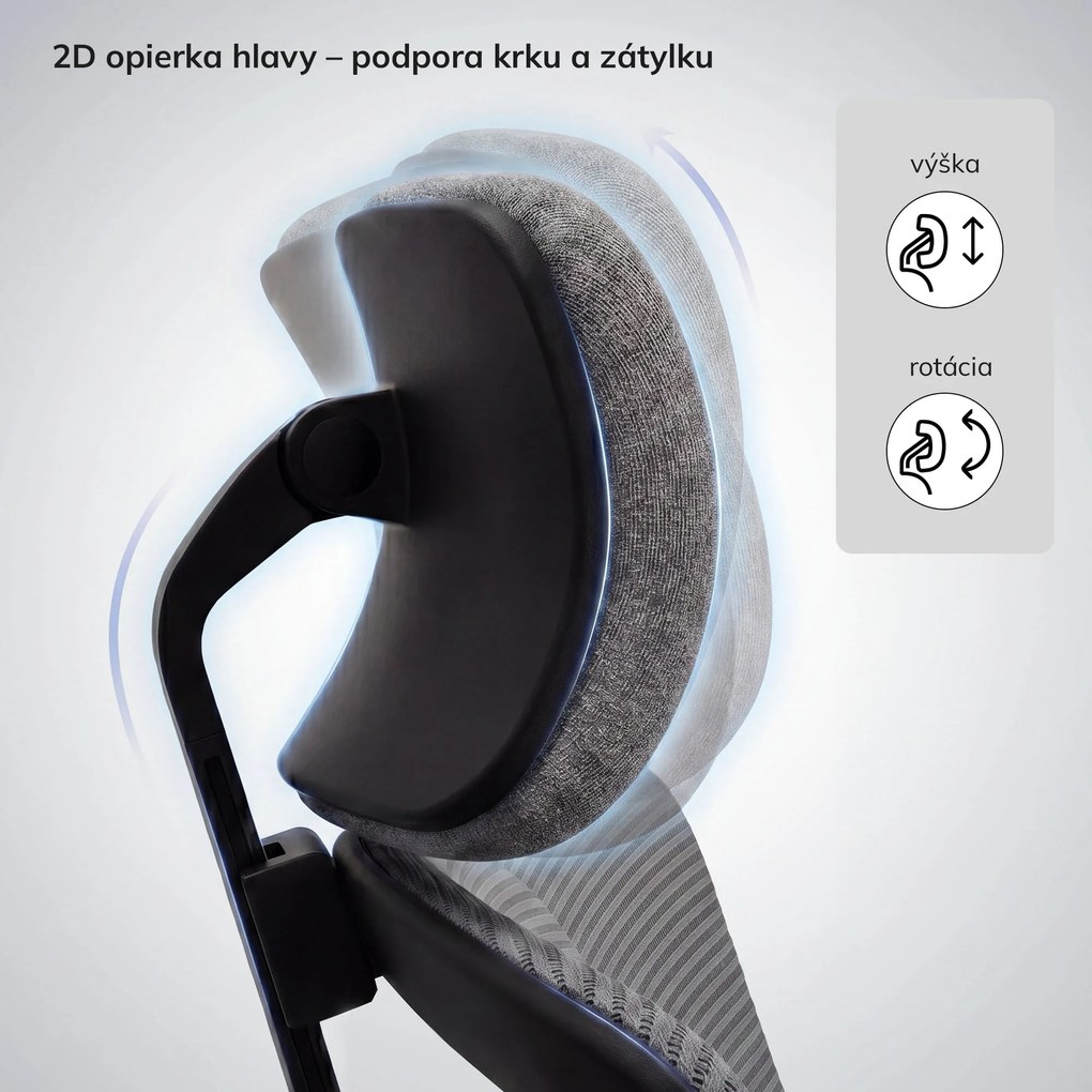 Ergonomická kancelárska stolička so sieťovinou tmavosivá AXIS