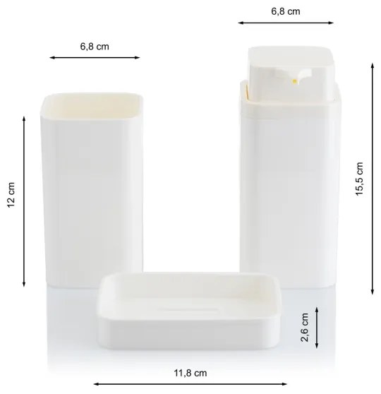 Kúpeľňový set SIERRA 5 ks biela