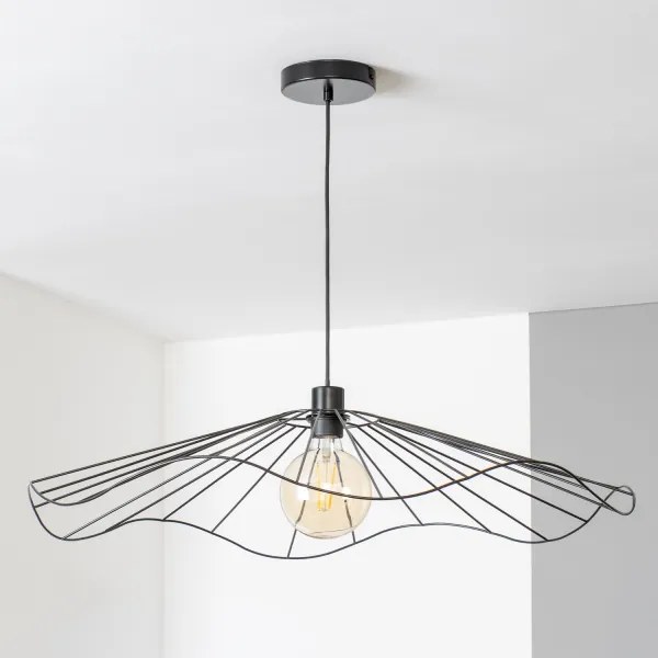 Brilagi - LED závesné svietidlo na lanku CERIA WIRE 1xE27/40W/230V Ø 80 cm čierna