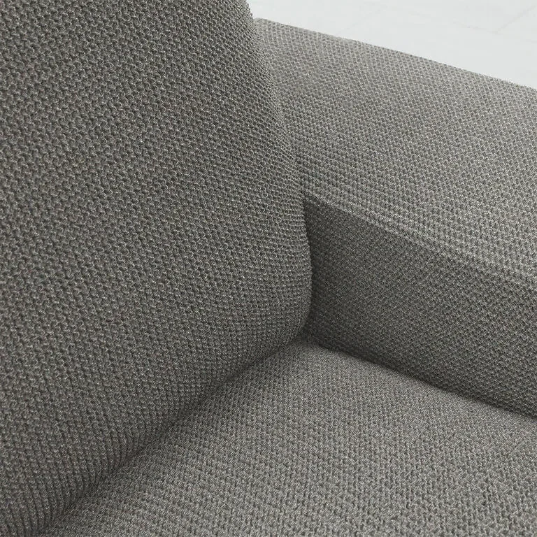 Super strečové poťahy HARMONIA šedá dvojkreslo (š. 140 - 180 cm)