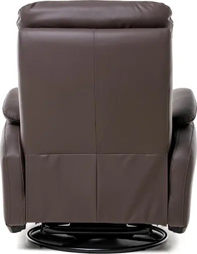 Kožené hojdacie kreslo s elektrickým polohovaním ELEGANT 1, tm. hnedá