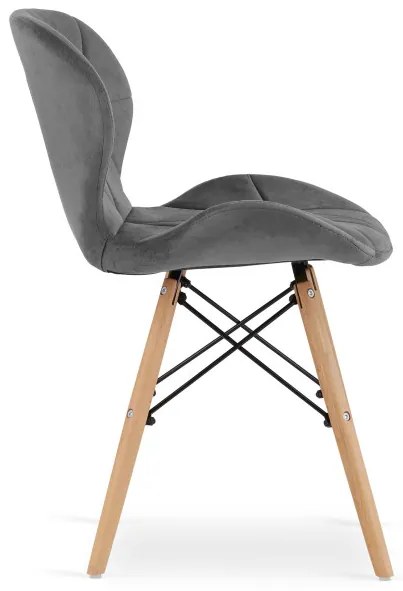 Set dvoch jedálenských stoličiek LAGO sivé (2ks)