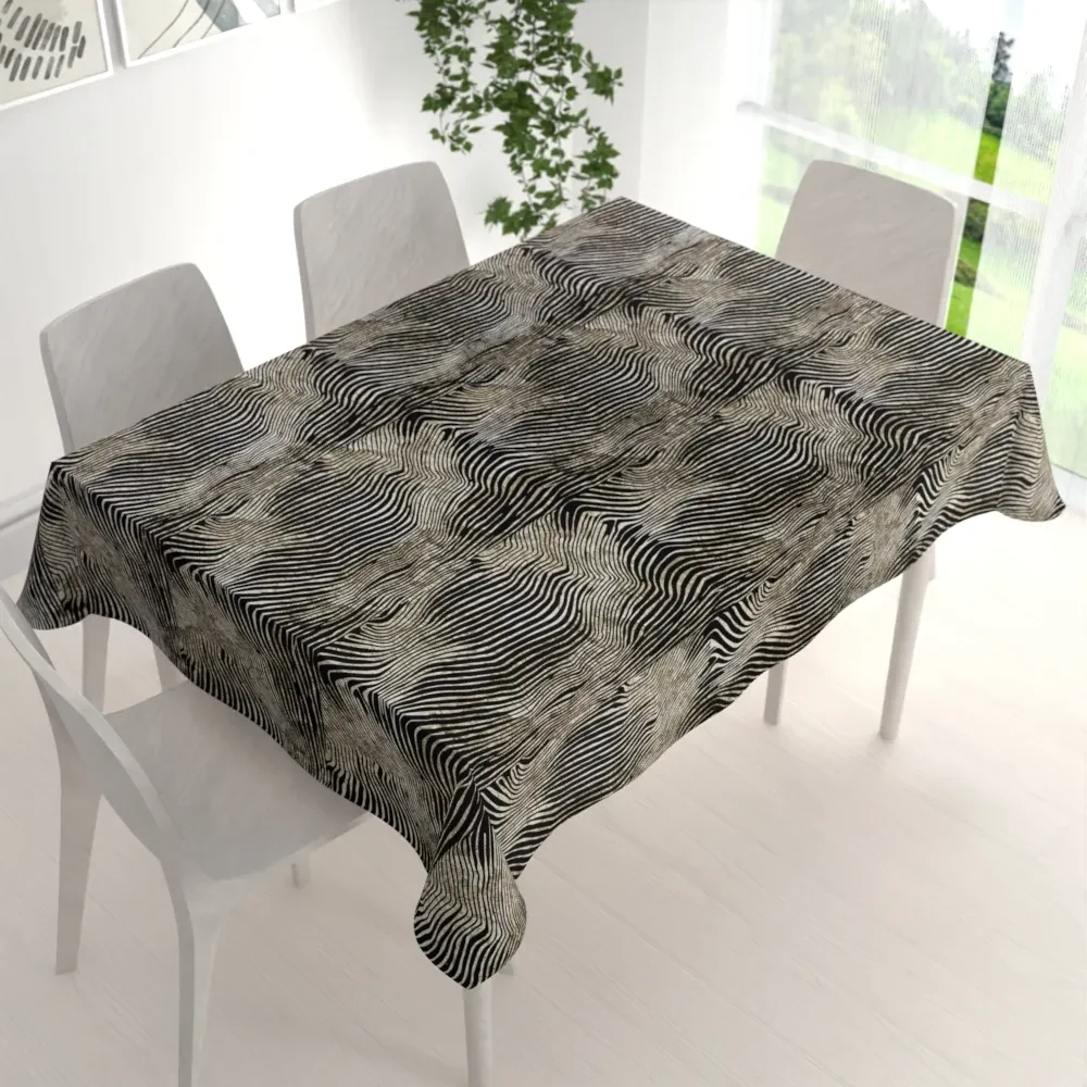 Biante Zamatový obdĺžnikový obrus Tamara TMR-052 Zebrovaný vzor 100x160 cm