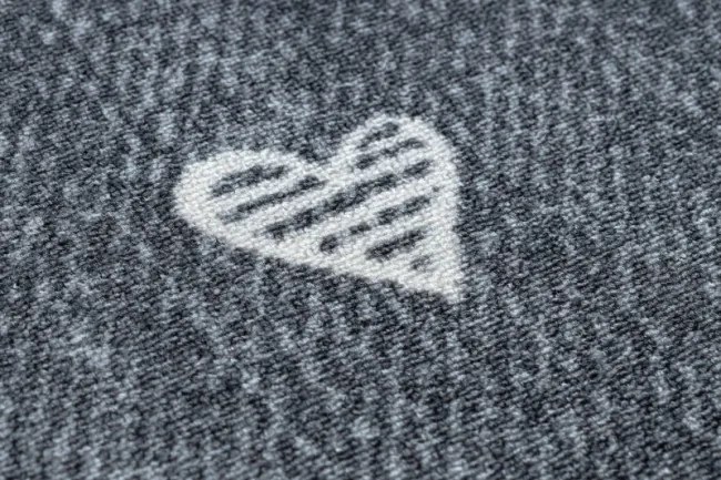Koberec HEARTS Jeans - sivý