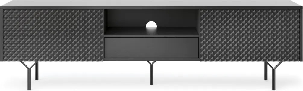 Široká TV skrinka Raven, čierna