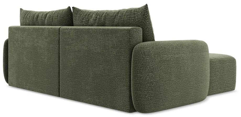 Zelená rozkladacia/s úložným priestorom rohová pohovka (ľavý roh) Kalena – Makamii