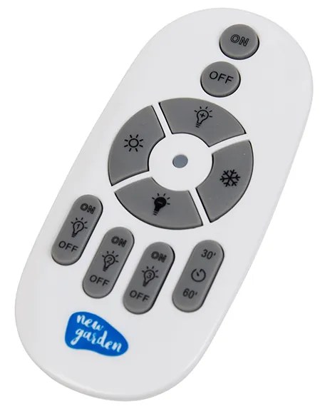 Stmievateľná ratanová stojaca lampa IP65 s diaľkovým ovládaním - Saona