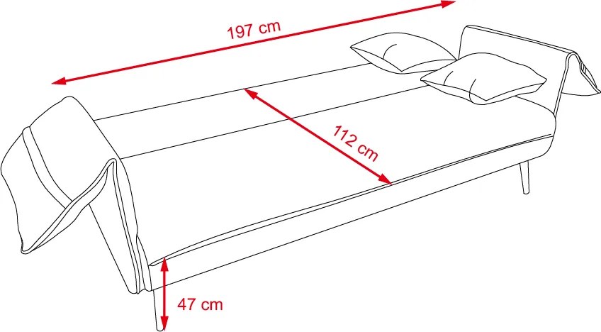 Rozkladacia sofa Catini AMELIA sivá