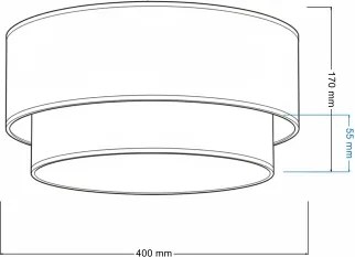 BRILAGI - LED stropné svietidlo BOHO ECO 1xE27/10W/230V pr. 40 cm hnedá/krémová