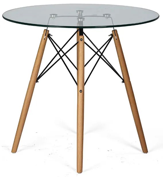 Sklenený stôl VIDRIO, priemer 80 cm
