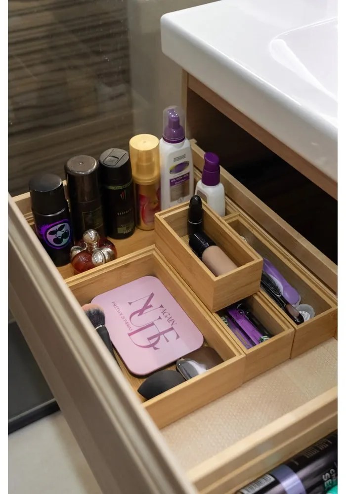 Bambusový organizér Compactor Woody, 30 × 15 × 6,35 cm