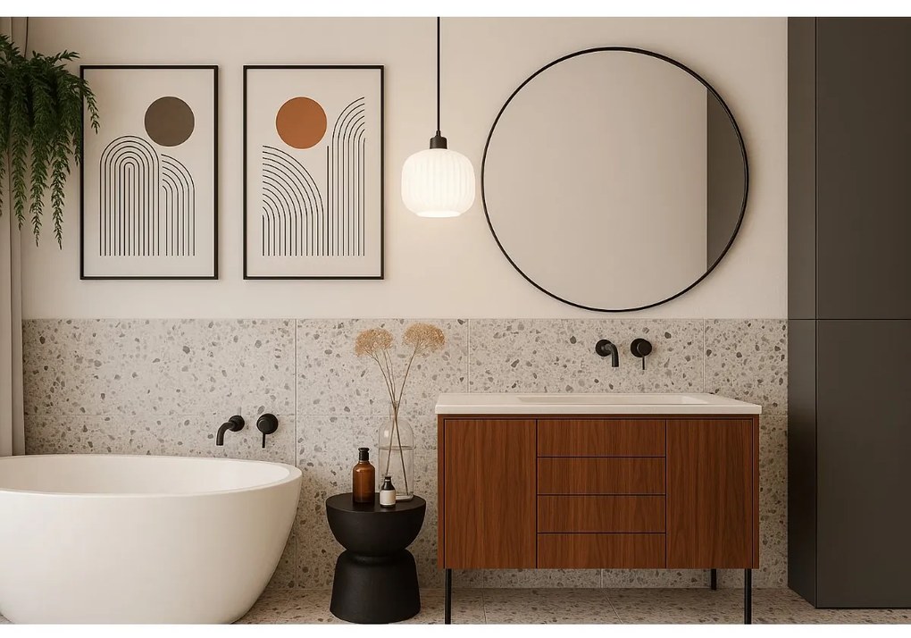 Závesné svietidlo Riffle 2, 1x biele sklenené tienidlo, b