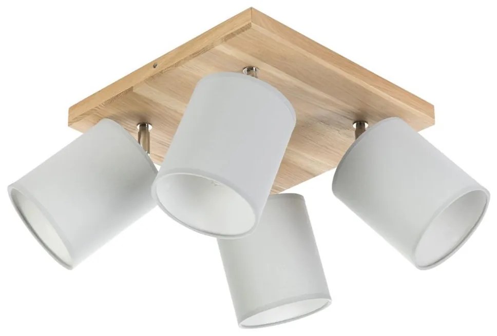 Spot-Light DO56845474 - Stropné bodové svietidlo APRILLIA 4xE27/25W/230V borovica