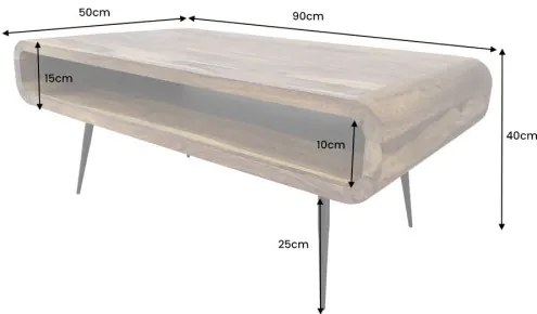 Konferenčný stôl Alpha 43749 90x50cm Drevo Palisander - Komfort-nábytok